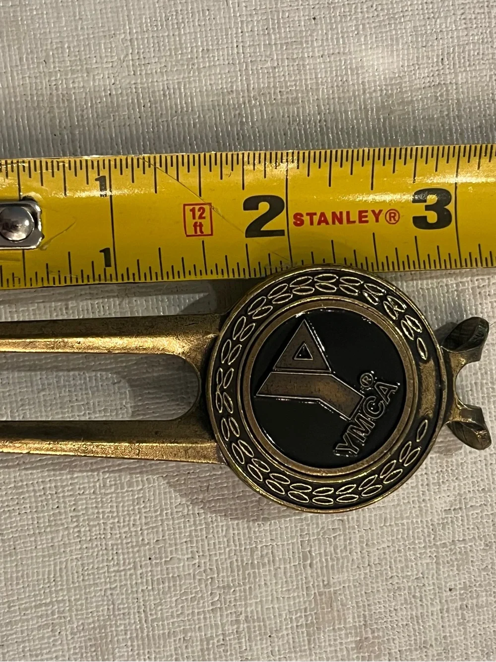 Classic Brass style YMCA Golf Divot Repair/ marker Tool. GUC!